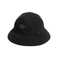 【adidas 愛迪達】漁夫帽 CON 黑 帽子 水桶帽 愛迪達 燈芯絨 穿搭 休閒 三葉草(HM1715)