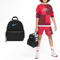 Nike 後背包 Brasilia JDI Mini 兒童款 小包 黑 銀 軟墊肩帶 水壺袋 雙肩包 基本款 DR6091-017