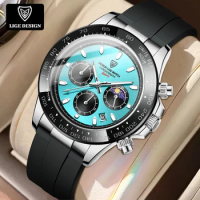 LIGE Fashion Men Watch Luxury Brand Sport Watch For Men Chronograph Quartz Wristwatch Military Waterproof Silicone Band Clock