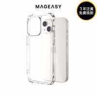 MAGEASY iPhone 14 Plus 6.7吋 Atoms 超軍規防摔透明手機殼(一年保固 泛黃換新)