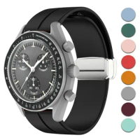 Magnetic Buckle Strap for Omega X Swatch Joint MoonSwatch Soft Silicone Band 20mm Men Women Moon Mercury Mars Sports Bracelet