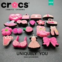 Jibbitz CROSS Charms, สีชมพู, สำหรับเด็กผู้หญิง, เครื่องประดับ CROSS, เครื่องประดับรองเท้าน่ารัก
