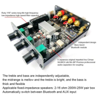 Desktop Mini Stereo Bluetooth Power Amplifier Fever Grade TPA3116 High Power 100W Bluetooth Version 5.0 Power Amplifier