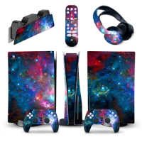 Starry Sky Style PS5 Disc Edition Skin Sticker Decal Cover for PS5 Standard Disk Console and Controllers PS5 Skin Sticker Vinyl