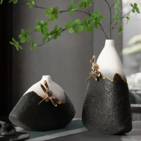 New Chinese-style Vase Ornament Exquisite Floral Arrangement Vase High-end Living Room Decorative Ornament