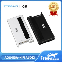 TOPPING G5 Portable DAC AMP Hi-res Headphone Amplifier ES9068AS LDAC Audio USB DAC Bluetooth NFCA Headphone AMP DSD512 768kHz