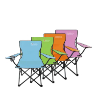【Horizon 天際線】免安裝輕便折疊野餐露營椅(有側手機袋/椅子收納袋)