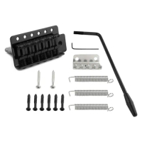 6 String Electric Guitar Tremolo Bridge With Whammy Bar For Fender Strat Squier Style Guitar Black