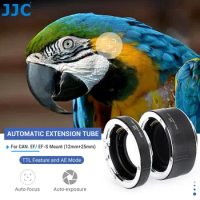 JJC Macro Automatic Extension Tube Set Work with Canon EOS EF/EF-S Mount Lenses 12mm&amp; 25mm Close Up Shots for Canon 850D 90D 80D
