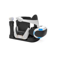 6 in1 PS VR Vertical Stand PS5 VR Glasses Connector Storage Kit Joystick Charging Station