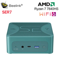 Beelink SER7 7840HS WiFi6 Mini PC AMD Ryzen 7 7840HS DDR5 32GB 1T SSD BT5.2 USB4 4K 60Hz USB3.2 1000M WLAN Desktop Game Computer
