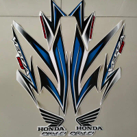 Striping Honda Verza 150 2014 putih lis biru stiker les body motor berkualitas terbaik termurah
