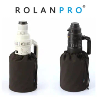 ROLANPRO Lens Cap with Hard Top Case and Drawstring Plug-in For Canon Nikon Sony 600mm 400mm 300mm Sigma 300-800mm 150-600m Lens