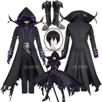 Anime The Eminence in Shadow Cosplay Cid Kagenou Costume Leader of Shadow Garden Halloween Fancy Outfit Cloak for Men Adult
