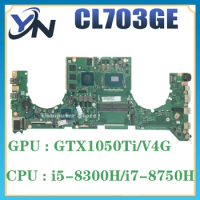 GL703GE Mainboard For ASUS ROG Strix SCAR GL703G S7BE DABKNBMB8D0 Laptop Motherboard I5-8300 I7-8750H GTX1050TI 100% Test