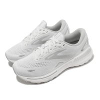 【BROOKS】慢跑鞋 Adrenaline GTS 23 D 寬楦 女鞋 白 銀 腎上腺素 緩震 回彈 運動鞋(1203811D104)