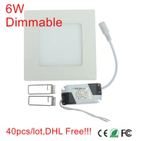 Dimmable Led Downlights 6W AC110V- 220V LED Ceiling Downlight 2835 Lamps Led Ceiling Lamp Home Indoor Lighting 40PCS