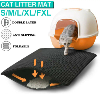 Cat Litter Mat Double Layer EVA Pad Pet Foam Rubber Rug Foldable Waterproof Box Mat Trapper Keset Ta