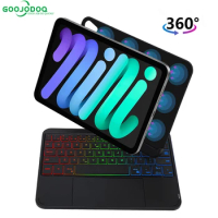 RGB Magic Keyboard for iPad Mini 6 Pro 11 12.9 12 9 Air 5 Air 4 Case 10 Colors Wireless Backlit Bluetoth Keyboard 360 Rotatable