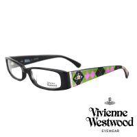 【Vivienne Westwood】英倫土星龐克風光學鏡框(黑/綠 VW129_01)