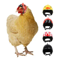 Funny Chicken Helmet Pet Protective Gear Sun Rain Protection Helmet Costumes Accessories Bird Hens Small Pet Supplies decoration