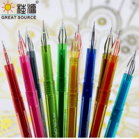 12 Colors Colorful Case Gel Pen Diamond Head Gel Pen Color Inks(1Set)