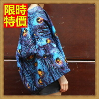 和服外套 和風女罩衫-日式復古孔雀羽毛防曬小外套68af39【獨家進口】【米蘭精品】