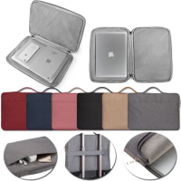 Side Zipper Laptop Bag Sleeve Handbag Notebook Carrying Case Suitable for Apple Macbook/ Air/Pro/Macbook White Protective Bag