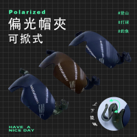GUGA 台灣製 偏光帽夾 夾帽式太陽眼鏡(UV400 100%紫外線 高爾夫球戶外運動休閒用 寶麗來鏡片 帽子墨鏡)