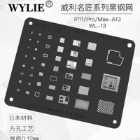 Wylie WL-14 BGA Reballing Stencil for iphone 14 Pro Max Mini 13 12 11 5s 6 6s 6sp 7 8 8P Plus X XS XR CPU RAM PCIE Nand U2 Chip