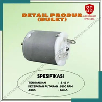 Dinamo Motor RS 380 DC 3.7V-7.4V kotak dan bulat Bulat,5
