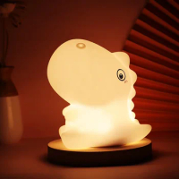 Led Silicone Night Lights For Baby Kids Room Children Bedroom Soft Dinosaur Nursery Lamp Decoration Home Decor Christmas Gift