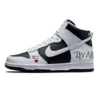 DUNK SB HIGH SUPREME BY ANY MEANS BLACK WHITE