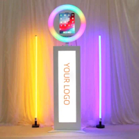 RGB Ring Light Best ipad ring light photobooth turn table with LCD Display