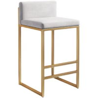Nordic Bar Stool Modern Simple Golden Light Luxury Home Bar Stool High Chair Bar Chair Armchair Iron Stool