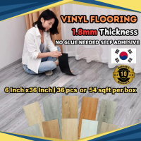 Tampal Vinyl Lantai 1.8mm Tebal 36PCS Tahan Air Tanpa Lem Perlu 6\ x 36\" 54 sqft Per Kotak Jaminan