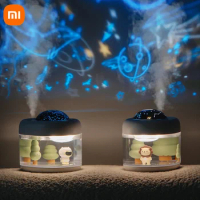 Xiaomi Projection Night Lamp Wireless Air Humidifier USB Portbale Rechargeable Projector Umidificador Aroma Humidificador New