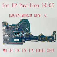 DAG7ALMB8C0 G7AL-2G For HP Pavilion 14-CE TPN-Q207 Laptop Motherboard CPU: I3-1005G1 I5-1035G1 I7-1065G7 DDR4 UMA 100% Test OK