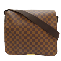 【二手名牌BRAND OFF】LOUIS VUITTON LV 路易威登 棕色 棋盤格 PVC帆布 Bastille Damier 郵差包 肩背包