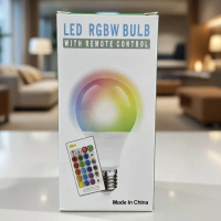 RGB LED BULB WITH REMOTE CONTROL – COLOR CHANGING MAGIC LIGHT, DIMMABLE, 16 COLORS + PATTERNS, E27 B