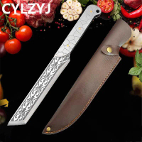 CYLZYJ Pisau Dapur Stainless Steel 33 cm Chef Knife with Leather Cover CL-33 Pisau Dapur Tajam Asaha