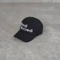 Topi MARDI MERCREDI TEXT EMBROIDERY WHITE BLACK CAP 100% ORIGINAL - OS ADJUST One Size