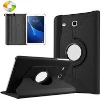 Hot Wholesale 360 Rotating PU Leather Stand Case Cover For Samsung Galaxy Tab A 10.1 2016 T580 T585 Tablet film + stylus gifts