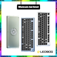 LEOBOG Hi8 Mechanical Keyboard Aluminum Kits Multifunctional Knob Three Mode Hot Swap Gaming Keyboard Pc Gamer Desktop Office