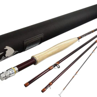 Avemtik 9FT IM8 4/5/6/7/8wt Series Fly Fishing Rod Carbon Blank Classic Forgiving Medium Fast Action With Burgundy Finish