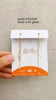 anting panjang model 2in1 anting rumbai elegant emas asli hadiah ulang tahun
