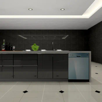 Australia Gery color New Product Kitchen Modular Kitchen Cabinets WIth Lacquer Finish Modern Style Kitchen
