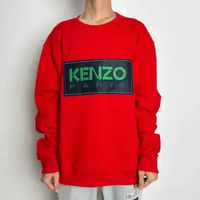 Sweater KENZO PARIS SQUARE NAVY RED SWEATSHIRT 100% ORIGINAL Size XL