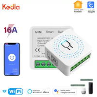 For Homekit WiFi Smart Switch 16A Switch Module 2Way Control Breaker Via CozyLife Voice Control Work with Siri Alexa Google Home