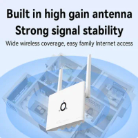 4G LTE CPE Router with SIM Card Slot Wireless Modem 300Mbps Wireless WiFi Hotspot 2 External Antenna 4G SIM Card Router LAN